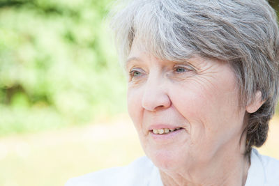 Close-up portrait of a senior woman