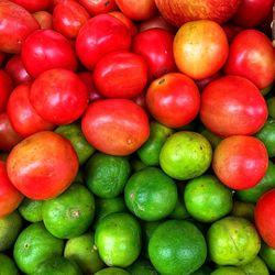 Full frame shot of oranges in market