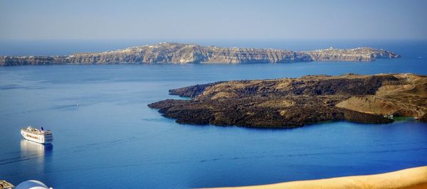 Scenic view of islands seen from santorini