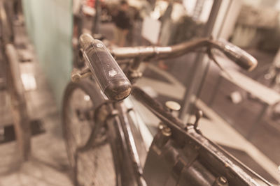 Close-up of bicycle wheel