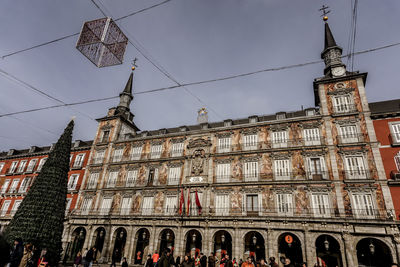 Low angle view of buildings against sky