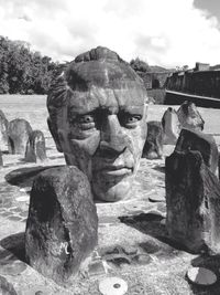 View of rocks against sky