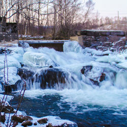 River flowing through rocks