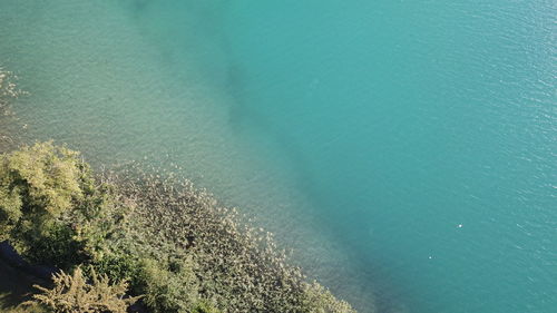 High angle view of sea