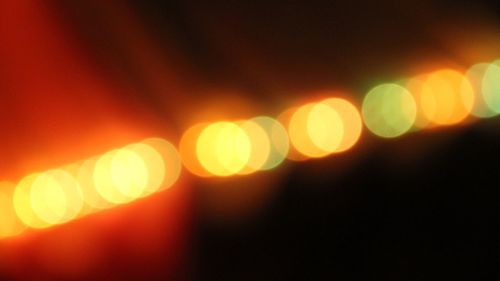 Defocused lights at night