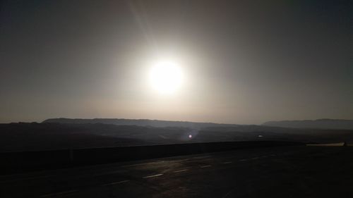 Scenic view of mountains against clear sky