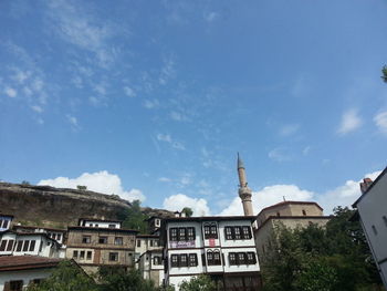 Low angle view of buildings against sky