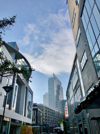 Low angle view of buildings against sky