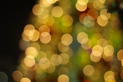 Defocused image of illuminated lights