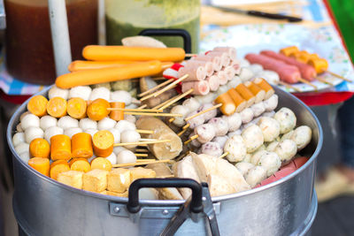 Close-up of vegetables for sale in market