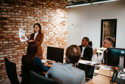 Business colleagues working at office