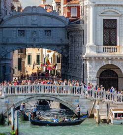 View of boats in canal