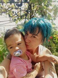 Portrait of mother and daughter