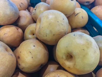 High angle view of fruits for sale at market stall