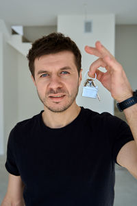 Portrait of senior man wearing mask