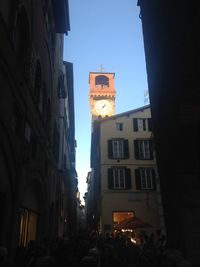 Low angle view of buildings in city