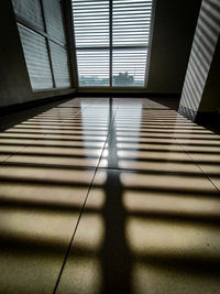 Sunlight falling on floor in building