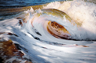 Aerial view of sea waves