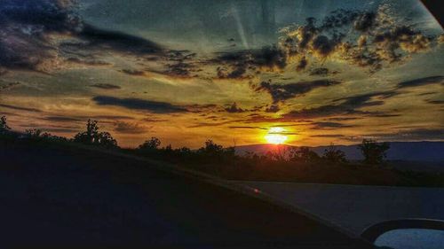 Sunset over landscape