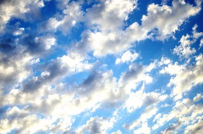 Low angle view of cloudy sky