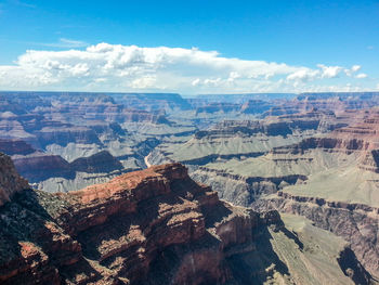 Aerial view of dramatic landscape