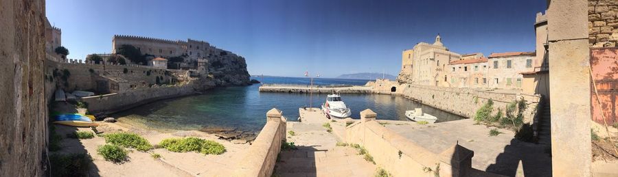 Panoramic view of fort at seaside