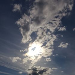 Low angle view of clouds in sky