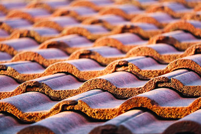 Full frame shot of patterned metal