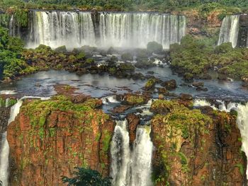 Scenic view of waterfall