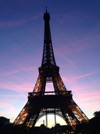 Low angle view of eiffel tower