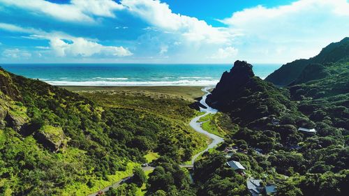 Panoramic view of sea against sky