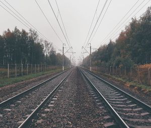 View of railroad tracks against sky