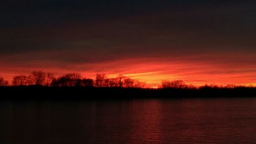 Scenic view of landscape at sunset