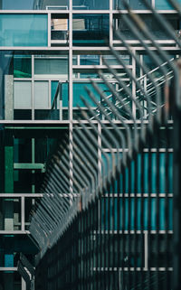 Full frame shot of modern building with colorful windows in downtown san diego.