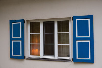 Closed door of building