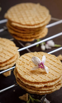 Close-up of bread on table