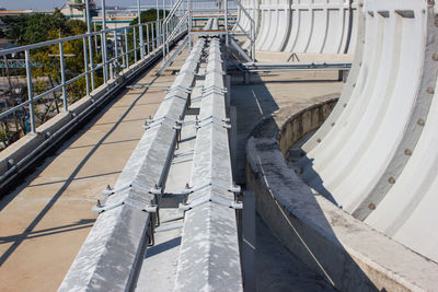 High angle view of bridge over water