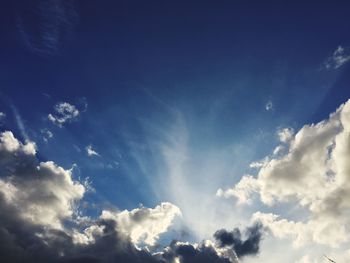 Low angle view of cloudy sky