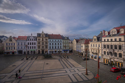 Buildings in city against sky