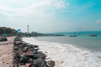 Scenic view of sea against sky