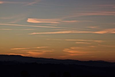 Scenic view of landscape at sunset