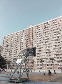 Low angle view of building against clear sky