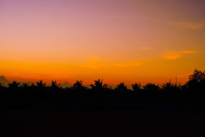 Scenic view of dramatic sky during sunset