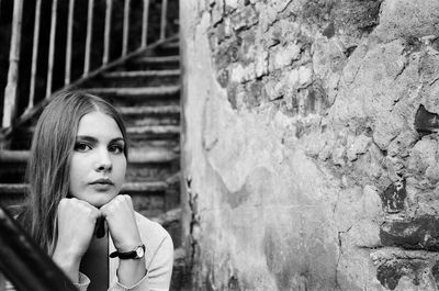 Woman looking at camera