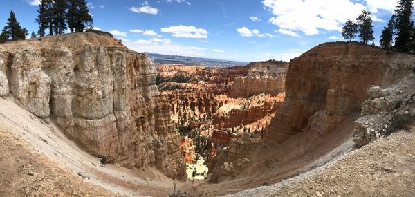 Panoramic view of rock formations