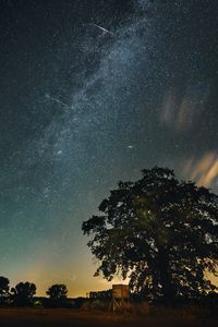 Scenic view at night with milkyway and perseiden 