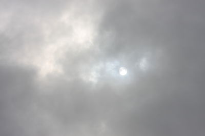 Low angle view of moon in sky