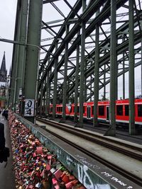 Railroad station platform against sky