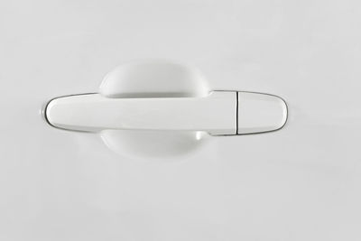 Directly above shot of electric lamp on white table