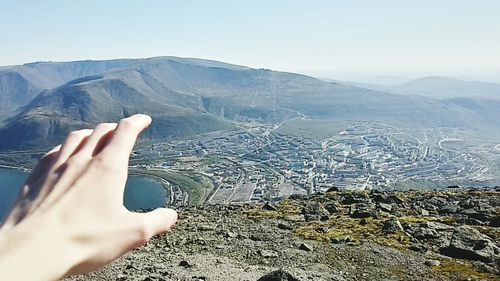 Scenic view of mountains